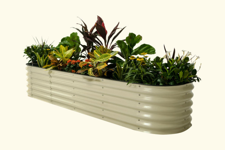 galvanized raised bed planter