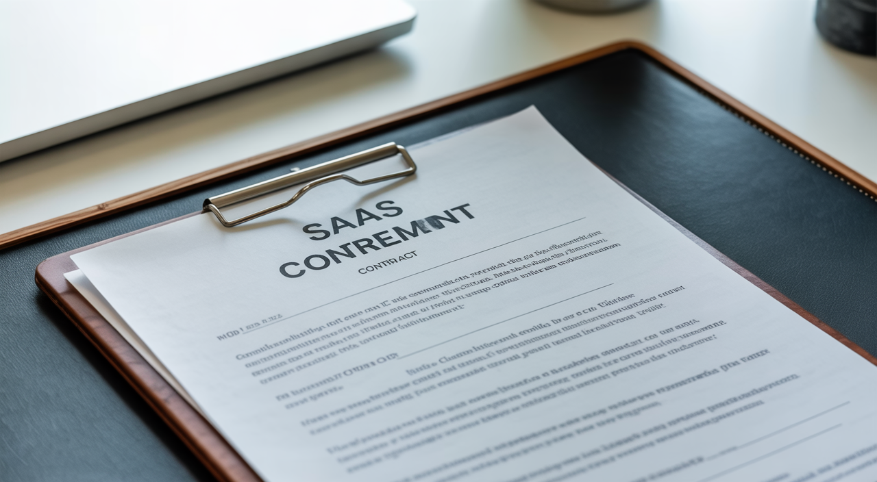 Specialized SaaS agreements lawyer reviewing subscription contract terms for a cloud software business