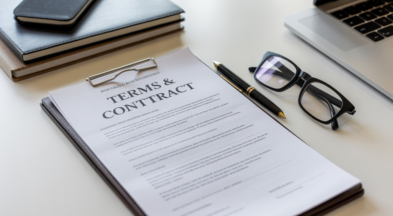 Terms and conditions contract lawyer reviewing website policies